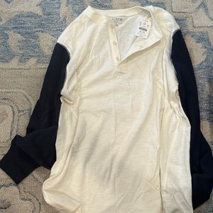 J Crew Factory Mens Baseball Henley